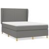 Maison Exclusive - Sommier à lattes de lit avec matelas Gris foncé 140x200cm Tissu