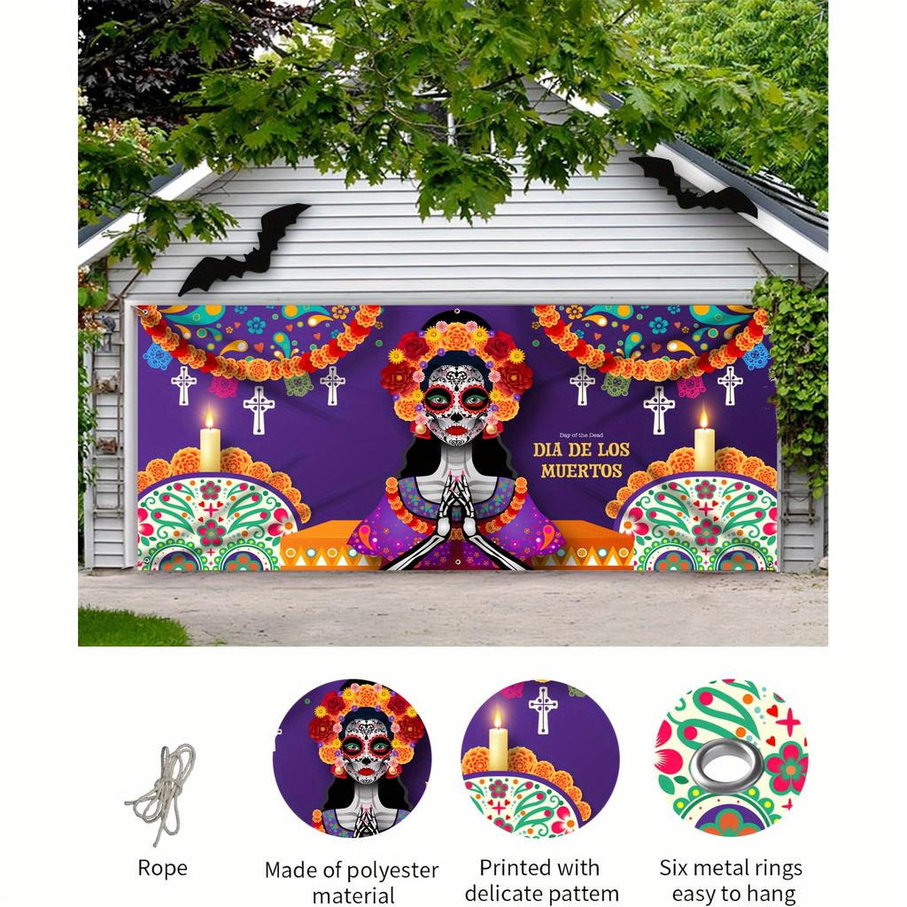 1pc Sacred Day of the Dead Decor Backdrop Outdoor Decor For Backdrop Holiday