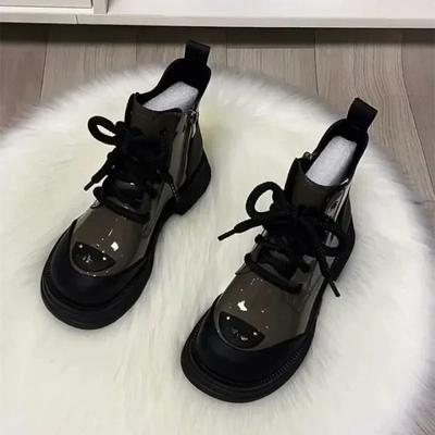 2024 Zimné Nové Dámske Čižmy Britský Štýl Módne Bavlnené Topánky s Hrubou Podrážkou a Hrubé Krátke Čižmy Bavlnené Čižmy Dámske Topánky