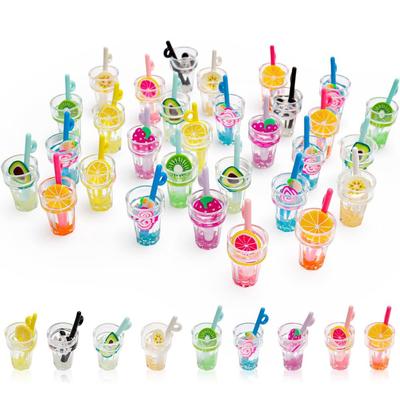 10/20/30 Pieces Acrylic Mini Food and Beverage Pendant Mini Beverage Juice Pendant Mini Home Beverage Accessory Bar Decoration DIY Craft