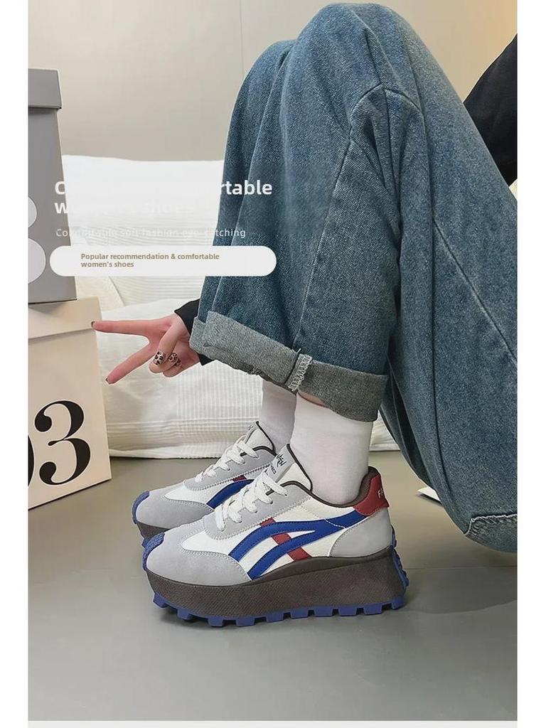 Hong Kong Trend: Women's Thick-Sole Retro Dad Sneakers H861