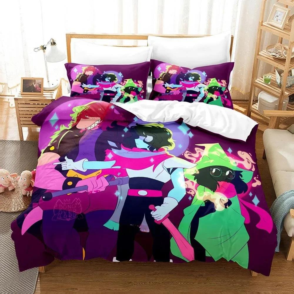 

Comforter Fashion 3D Print Anime Game Deltarune 2 Bedding Set Single Twin Full Queen King Size Bed Set Adult Kid Bedroom S Comforter (quilt)-EU Single(135*200cm)3pcs