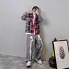 Unisex 2024 Summer Plaid Retro Long-Sleeve Shirt Jacket