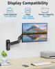 MOUNTUP PC Monitor Wall LCD Display Gas Compatible with Load Capacity Arm VESA75mm Vertical and Horizontal Angle Adjustment Arm, Mounted, Arm, Spring,
