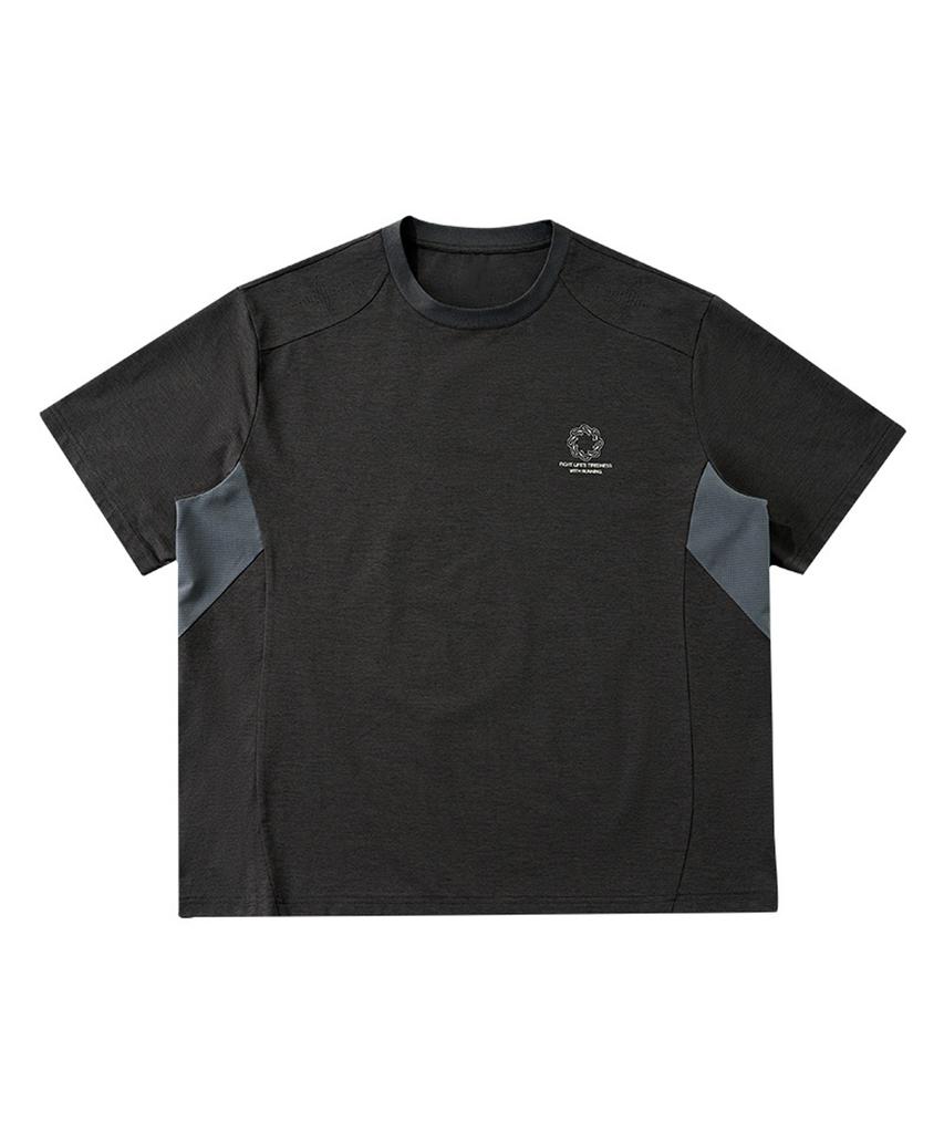 Beoteunseoul Airflow Mesh Panel Poly Short Sleeve (Beige/Black)
