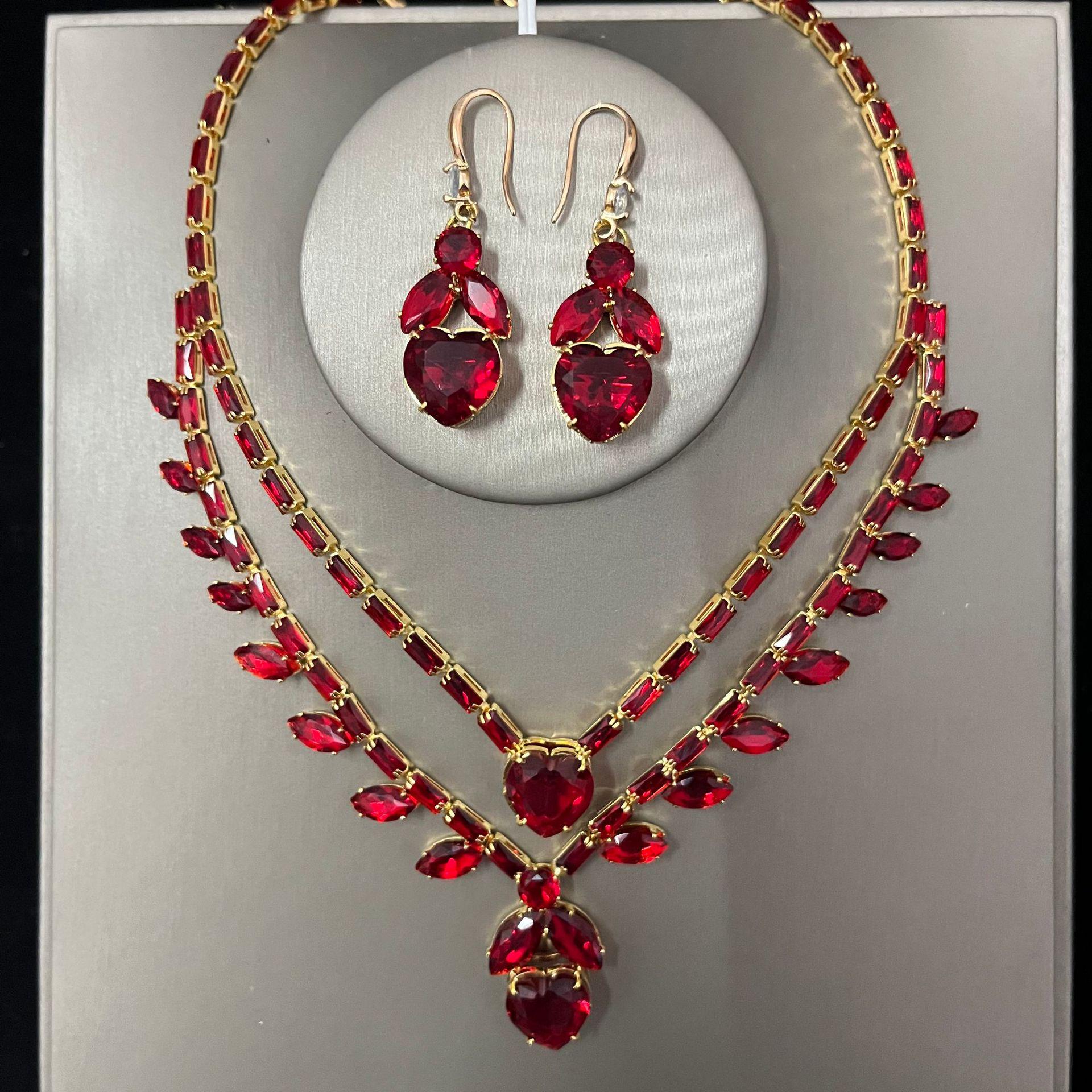 Elegant Rhinestone Bridal Evening Necklace