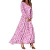 Women's Summer Dresses Casual Long Sleeve Maxi Dresses Cute Floral Maxi Dresses Wedding Guest Dresses Flowing Dresses