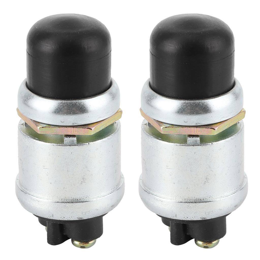 2Pcs Horn Engine Start Switch SPST Push Button Starter Waterproof 50A 12V for Car Boat