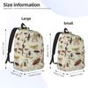 Insects Chart. Scientific Illustration, Text In French Backpack Hot Sale Daypack BookBag School Bag Shoulder Bags for Men Women