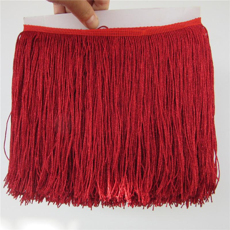 20Cm Gold Nylon Row Beard Latin Dance Dress Decorative Diy Dress Fringed Lace Clothing Accessories