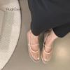 Fashion Transparent Silk Gauze Ballet Flat Women Summer Round Toe Elastic Band Mesh Ballerina Shoes Ladies Comfort Versatile Lazy Loafer