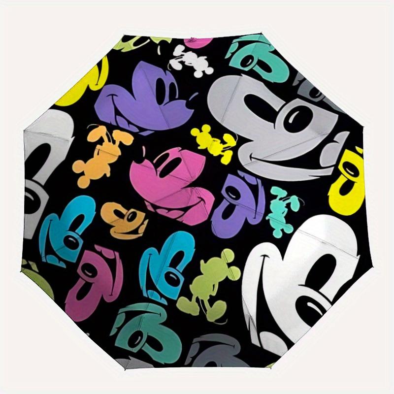 

1pc Mickey Mouse Folding Umbrella, Automatic Folding. It Has Eight Sturdy Ribs, Making It Convenient for Outdoor Use yy0729036