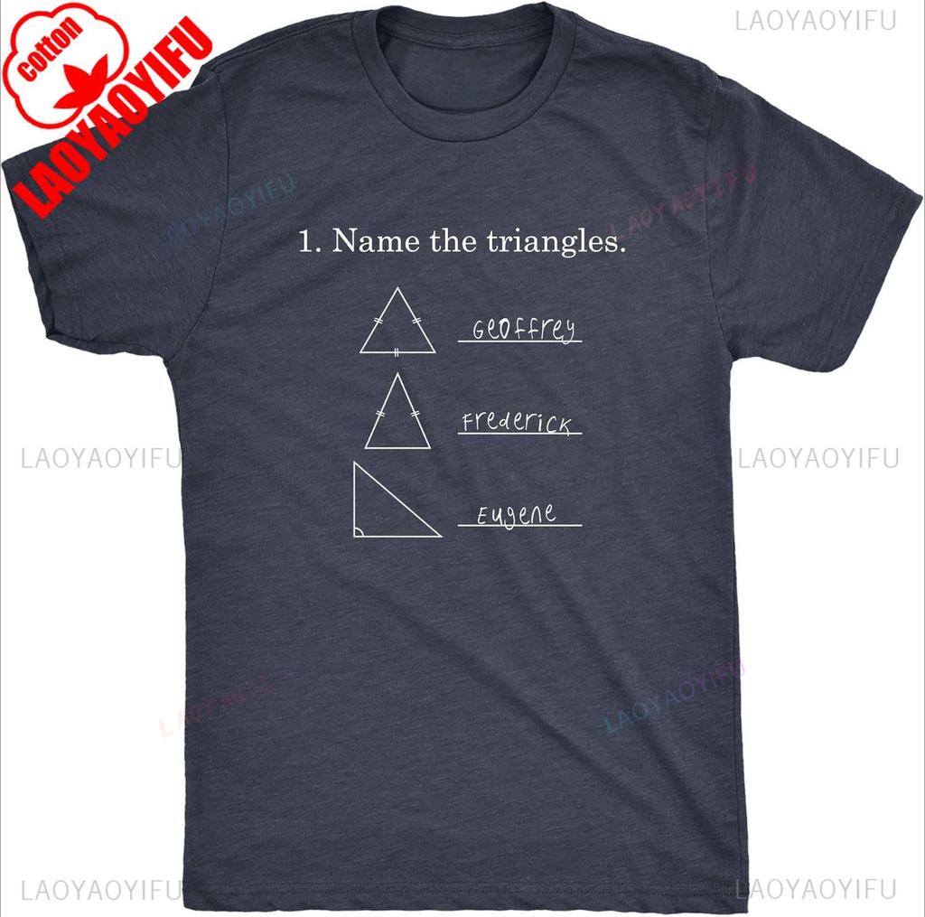 Unisexs Name The Triangles Funny Math T Shirts Sarcasm Novelty I Love Math Tee For Guys Summer Casual Loose Unisex Cotton Tops