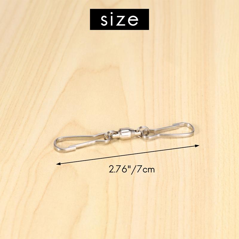 Set 8 Cârlige Duble Rotative cu Clip pentru Spirale de Vânt, Manșoane de Vânt, Hrănitoare pentru Păsări, Clopoței de Vânt, Spirale de Cristal pentru Petrecere