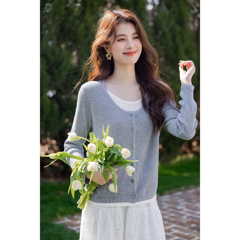 

MOKANA Women s Color-Block Knitted Pullover Sweater One Size