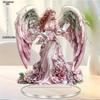 Bohemian Angel Statue with Elegant Wings, Acrylic Figurine, Home, Office, Cafe, Room, Studio, Display Case, Table Ornament Decor