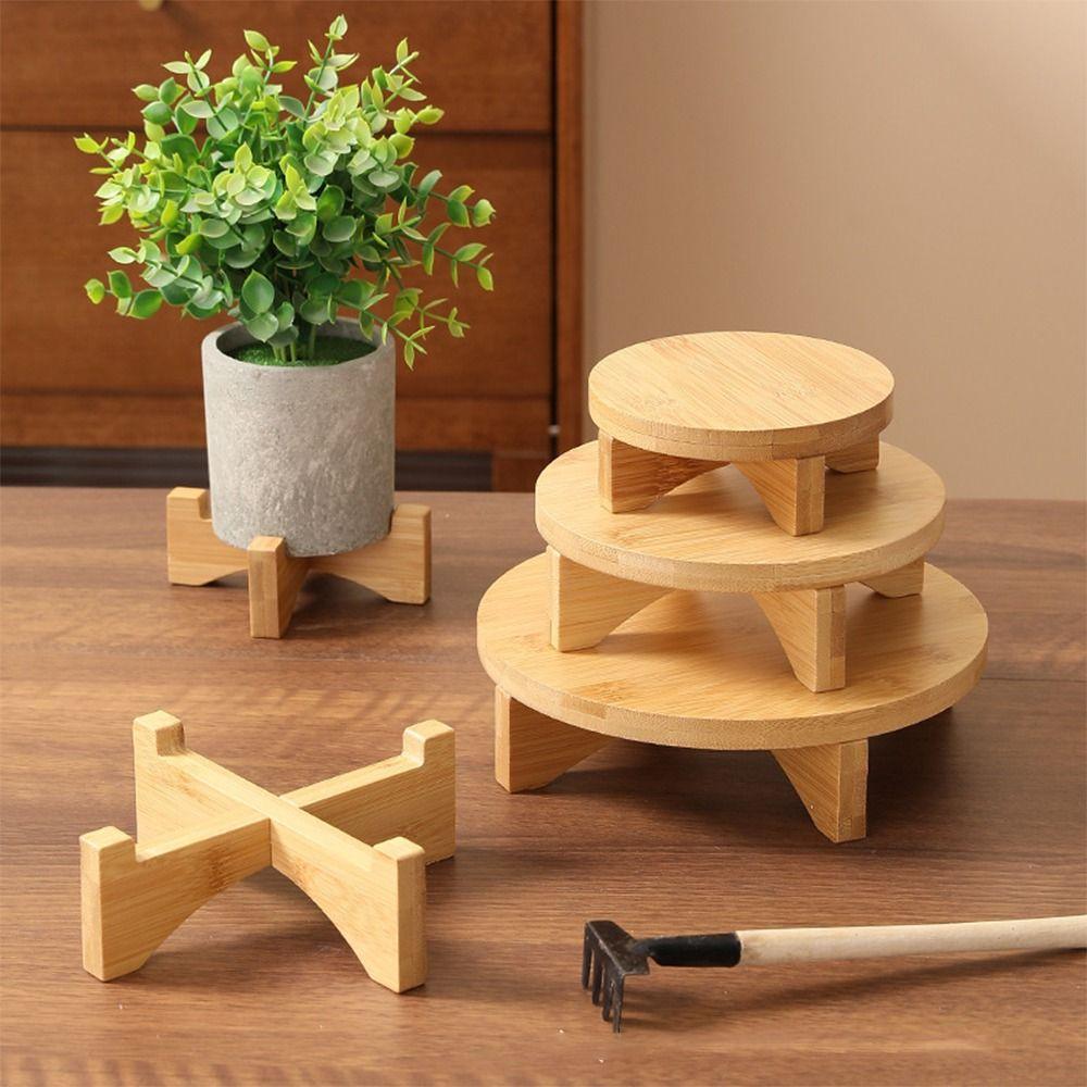 Wooden Bonsai Display Stand Home Decoration Gardening Supplies Flowerpot Holder Floor-Standing Desktop Ornament Plants Stand