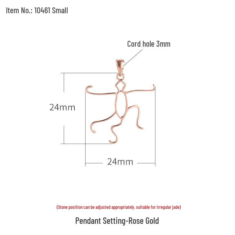 

S925 Sterling Silver Irregular Pendant for Amber, Beeswax, and Turquoise 925 Silver