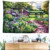 Cabin Forest Oil Painting Tapestry Wall Hanging Minimalist Art Bohemian Mysterious Hippie Tapitz Room Home Decor