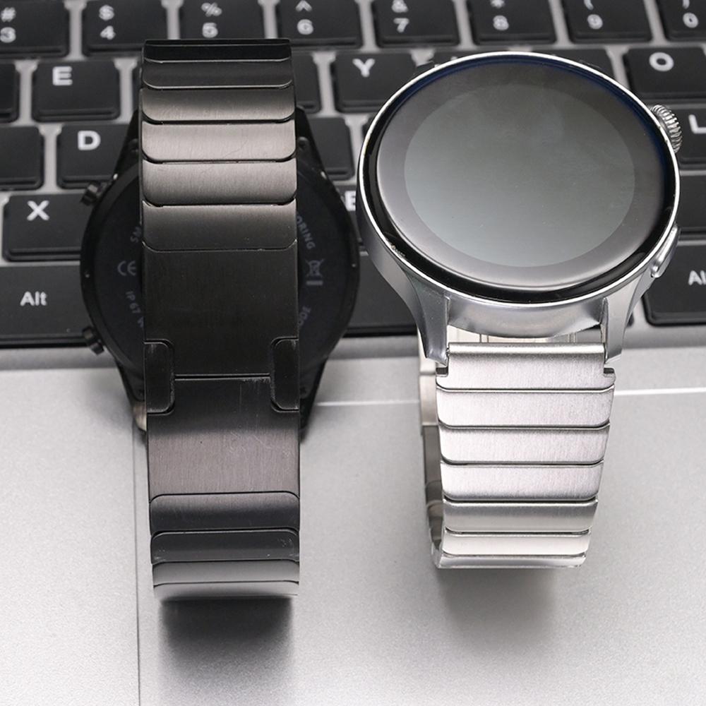 Uniwersalny Pasek ze Stali Nierdzewnej 22 mm do Huawei Watch GT 6 Pro 46 mm Luksusowy Metalowy Pasek do Zegarka Seiko Męska Bransoleta