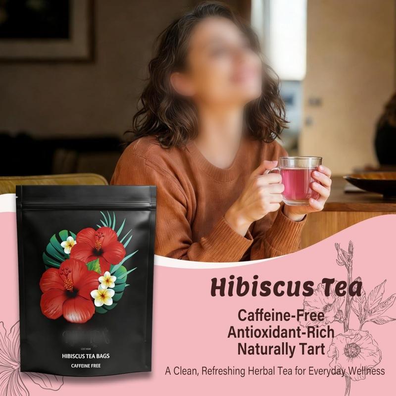 Bustine di Tè all'Ibisco Tè Naturale alle Erbe Senza Caffeina Tè Floreale Tropicale