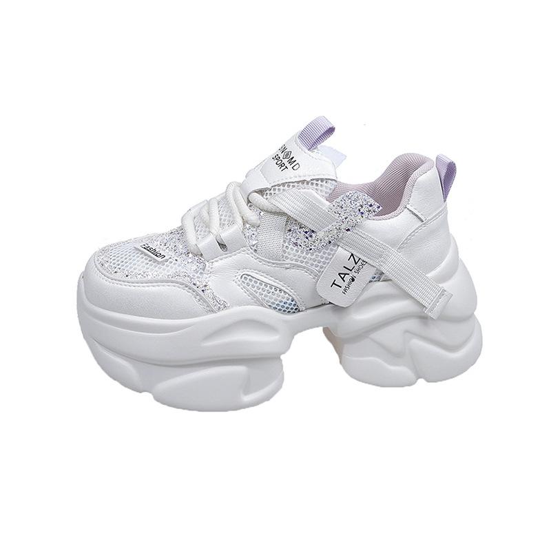 

Platform dad shoes women s 2025 new spring and autumn fried street super fire shoes women s shoes explosion increase black sneakers 39 фиолетовый