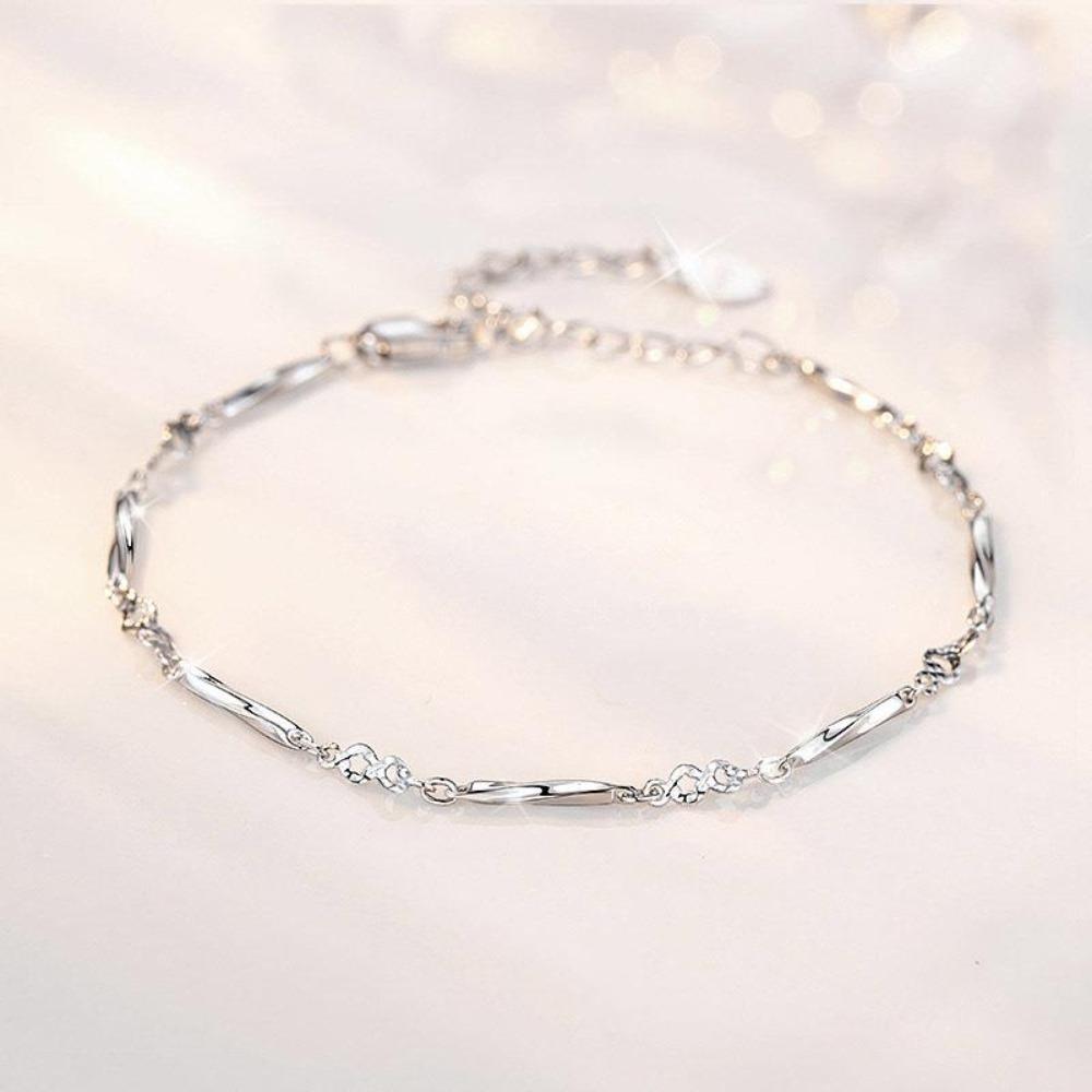 Valentine's Day Simple Thin Bracelet Flower Couple Bangle Classic Lovers Bracelet  Gifts