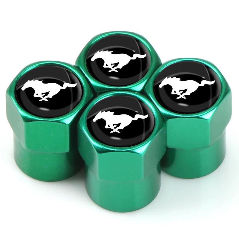 Car Sticker 2025 Hot New 4Pcs/Set Car Wheel Tire Valve Caps Metal Stem Cover For Ford Mustang Explorer FIESTA Focus Shelby GT350