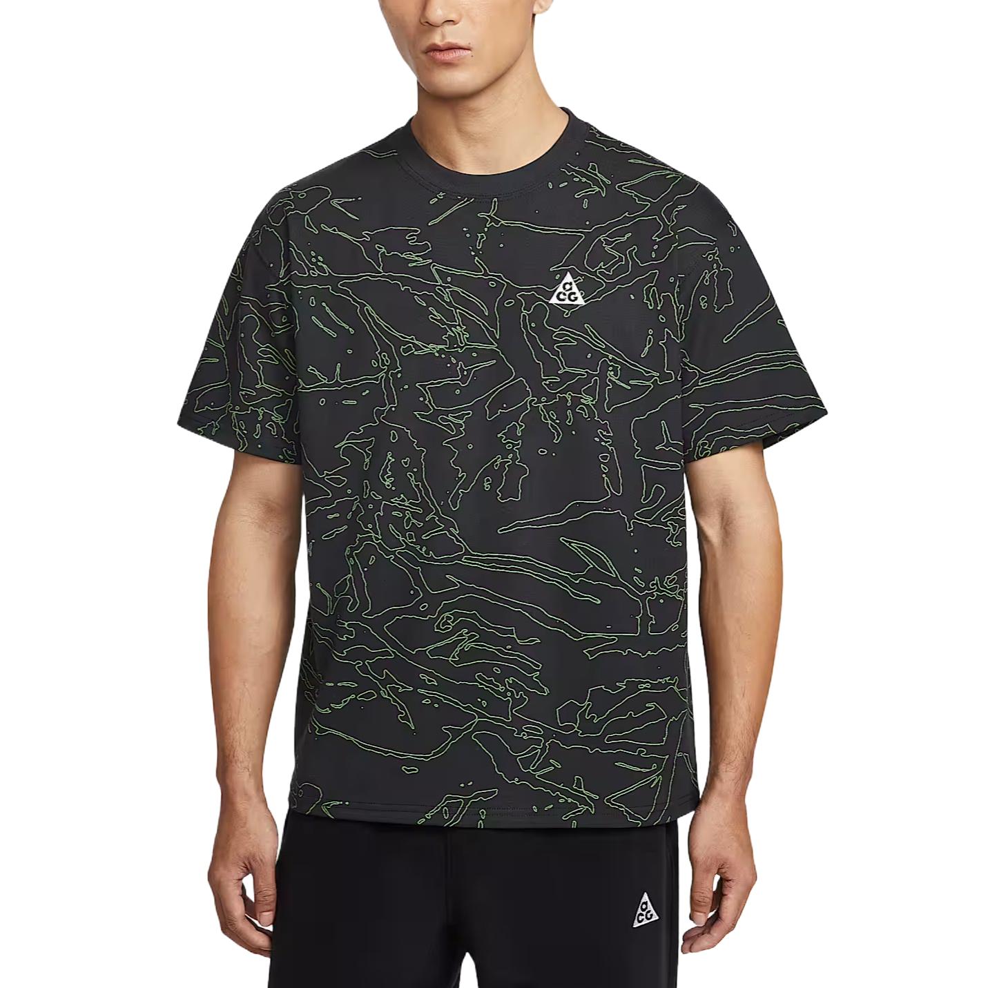 Nike ACG T Shirts Men s Black Crew Neck Moderate IH1305-010 L