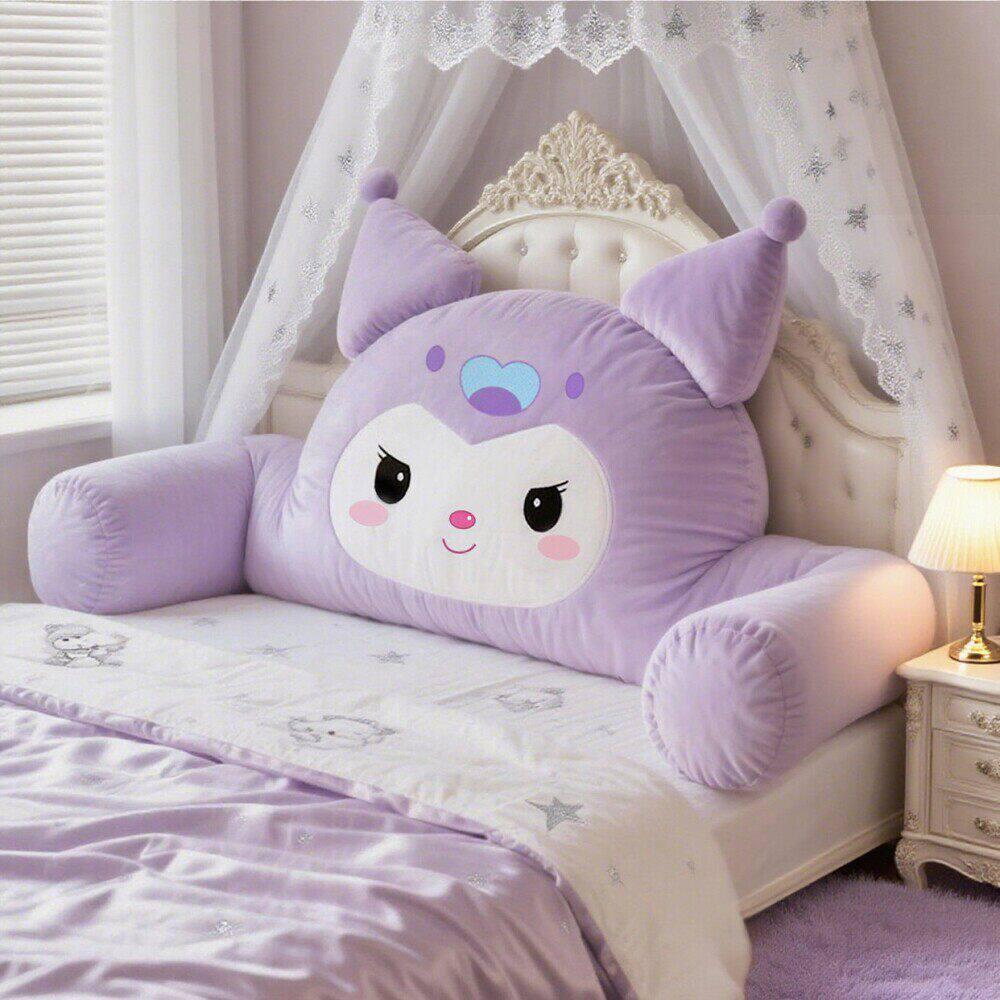Cartoon Bedside Soft Upholstered Backrest Cushion for Children's Tatami or Girls' Bedroom, 2026 Anti-Collision Pillow.