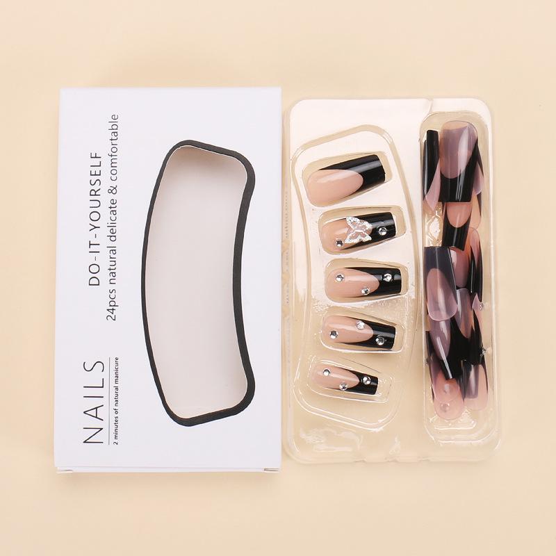 European & American Cross-border Flash Diamond Wearable Nail Patches - Light Luxury Manicure Removable Nail Pieces