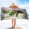 Katzen Strandtuch für Damen, Mikrofaser Picknick Bad Pool Yoga Handtuch, Weich Süß Schnelltrocknend und Sandfest Strandtücher für Katzenliebhaber