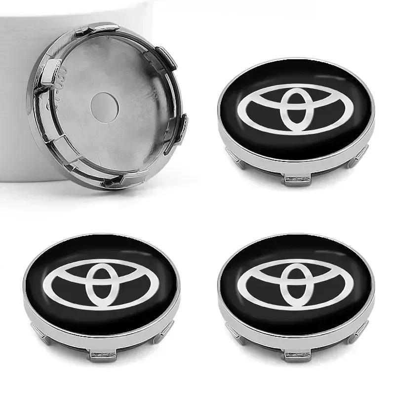 4pcs 60mm Car Wheel Center Hub Center Cap Rim Hub Dustproof Cover Emblemem For Toyota Camry Corolla Yaris Chr Auris Avensis T25