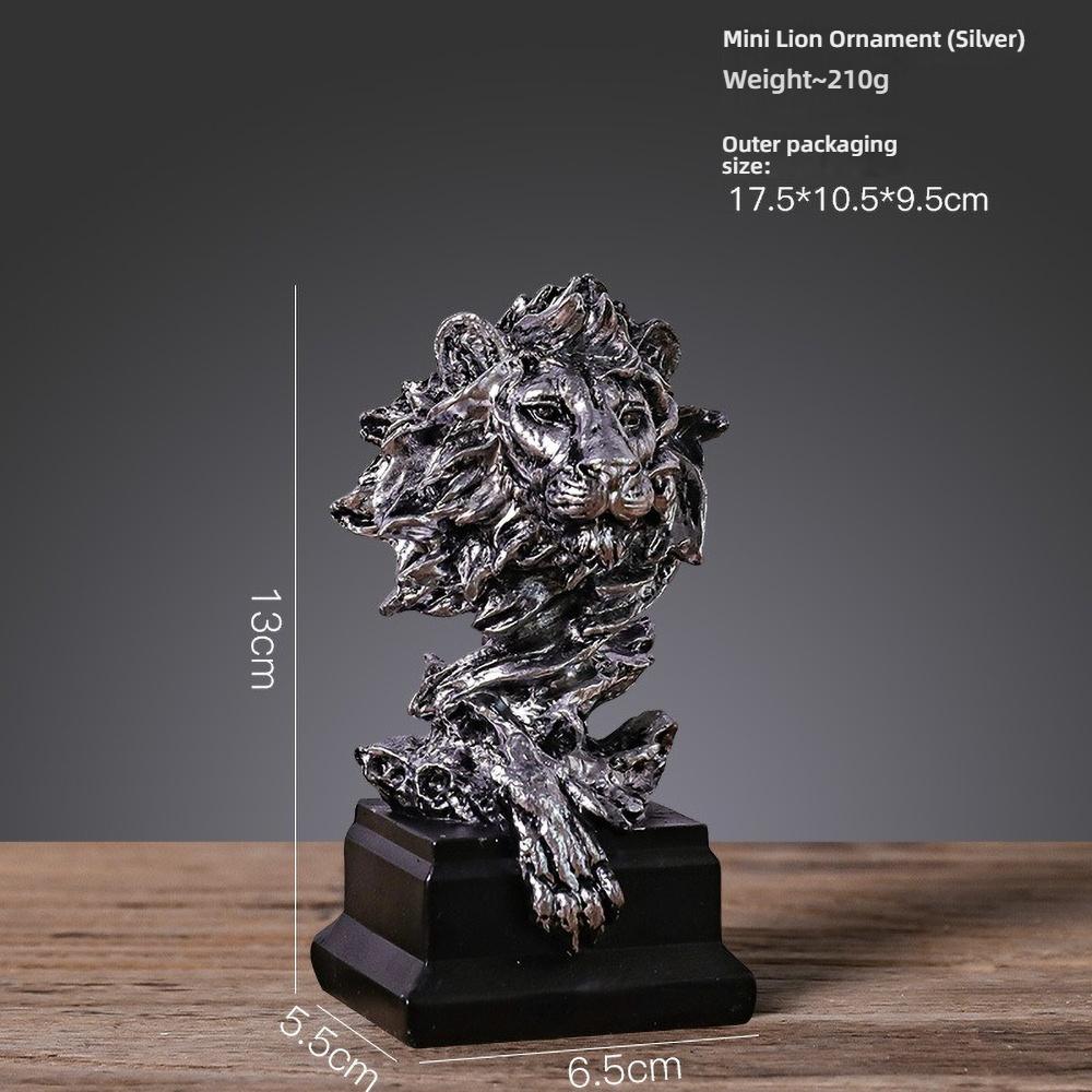 

Majestic Lion Head Resin Sculpture - King of Beasts Wall Decor, Handcrafted Mansion Entry Medallion, Vintage Heraldry Art Statue