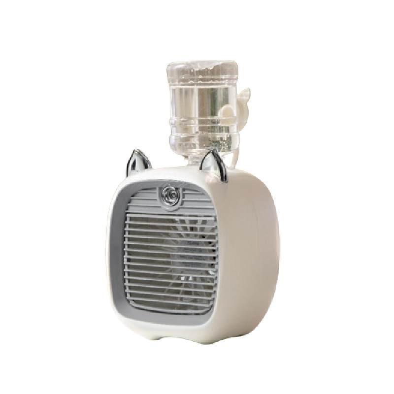 Tragbarer Mini Monster Dual-Sprüh-Befeuchtungsventilator Leiser wiederaufladbarer Schreibtischventilator