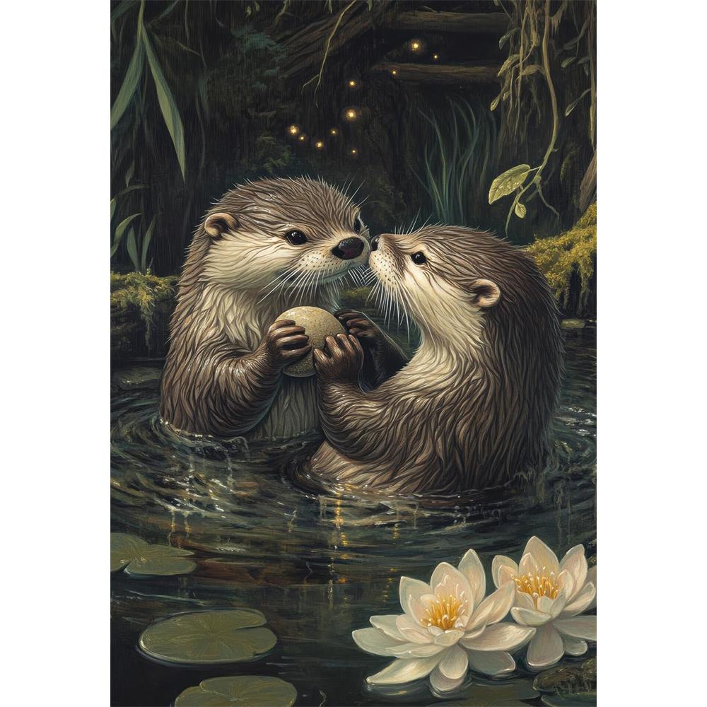 5D Diy Diamond Painting Cross Stitch Embroidery Vintage Woodland Animals Full Round Drill Home Decor Wall Art Gift