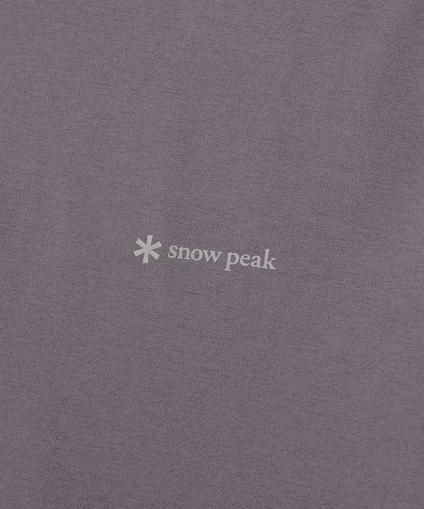 [Snow Peak] Quick-Dry Lettering S/S T-Shirt GS-S26MMTTS18 T-shirt, Short Sleeve, Men's/Women's, Grey/Blue, XL