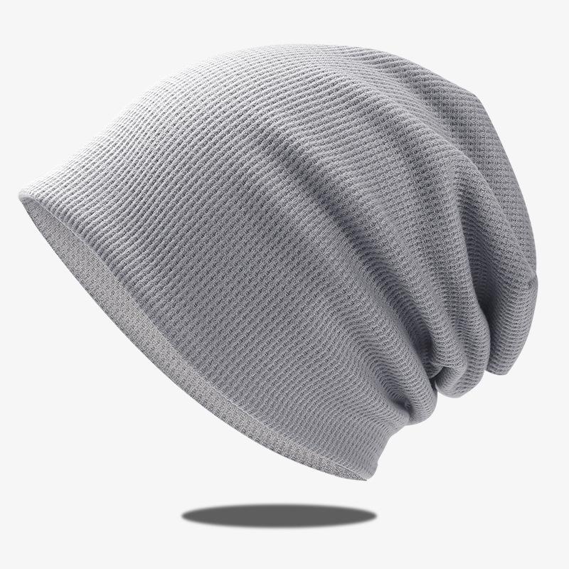 Unisex Winter Fleece-Lined Knitted Slouchy Beanie for Large Head Sizes