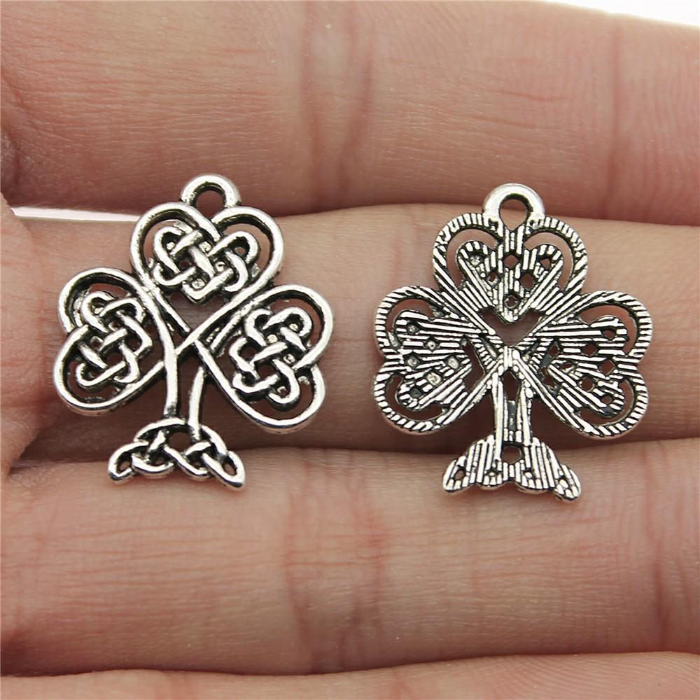 20pcs Triquetra Symbol Charms Pendants Antique Jewelry Making DIY Handmade Craft For Jewelry Making
