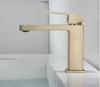 Bathroom Basin Faucet Single Lever Sink Mixer Crane Brass Brush Gold Sink Faucet Hot and Cold  Water Tap