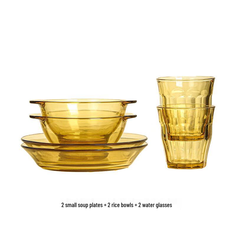 PYREX Corning Shiny Crystal Glass Dinnerware Set