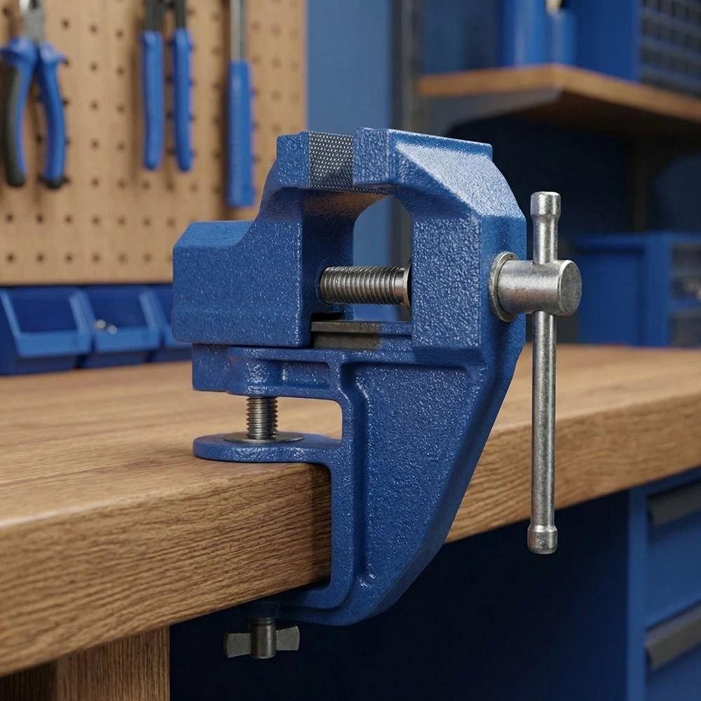 Heavy-Duty Table Clamp Cast Steel Compact Clamp Making Portable Small Vice Metalworking