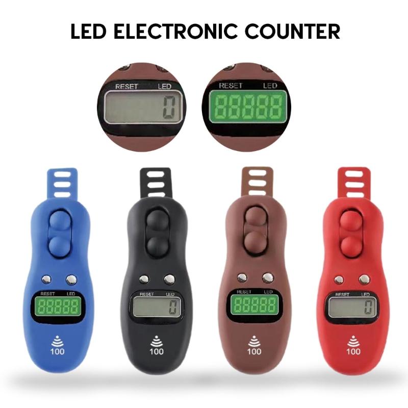 Elektronischer Handzähler mit großem LCD-Bildschirm und Fingerzählfunktion für Gebete, Meditation und Yoga – ideal zum Stressabbau und Zurücksetzen.