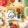 Korea M-Matsui Cute Dog Cushion Cover Plush Fabric Soft Double-Sided Printed Sofa Warm Winter Home Gift Pillow Cover