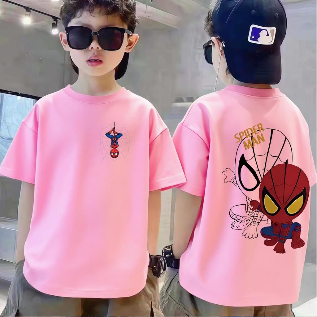 Cute Anime Fashion Children's Clothing Spider Comfortable Round Neck T-shirt