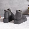 Thick-Soled Flannel Snow Boots with Elastic Band: Solid Color, Casual, and Comfortable