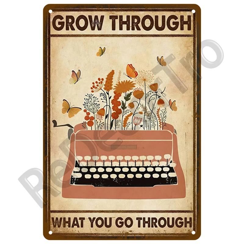 Retro Sign Home For Garden Outdoor Gardening Flowers Vintage Metal Sign Funny Plants Wall Decor Home Sweet Tin Sign Farm Birds