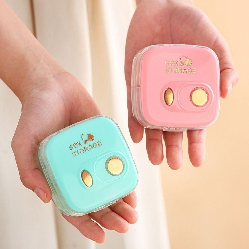Multifunctional Plastic 8 Grids Pill Box Mini Individual Compartments Pills Case Sealed Moisture-proof Pill Dispenser Office