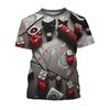 New 3D Poker King Pattern Casual Short Sleeve T-shirt Men's Comfortable T-shirts Streetwear