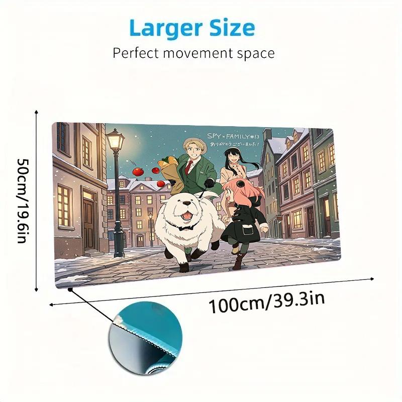 Spy x Family Anime Color Mouse Pad Large Gaming Table Cushion Non-slip Laptop Tablet Big Mousepad XXL Mat Mini PC Playmat With Lock edge
